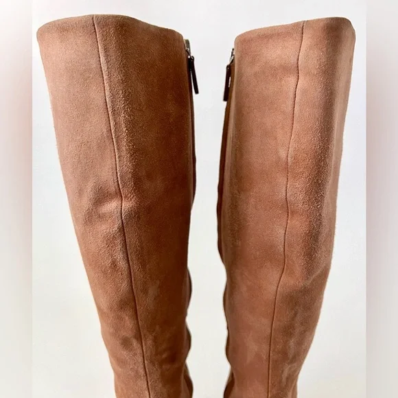 GUCCI | Lillian Horsebit Beige Tan Suede Leather Tall Knee High Heel Boot EU 37 - Picture 7 of 16